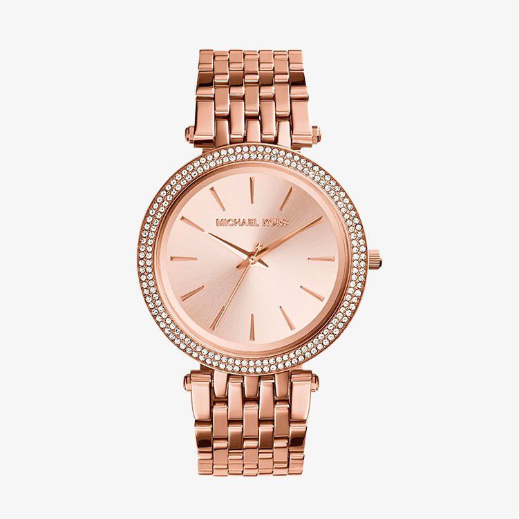 MICHAEL KORS Women's Watch Model MK3192 Darci Rose Gold Dial Pave Bezel - Rose Gold