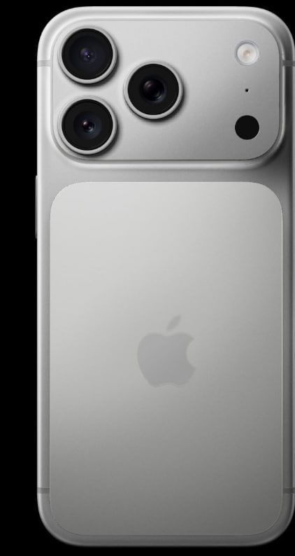 The image shows the iPhone 17 Pro, the latest smartphone from Apple.